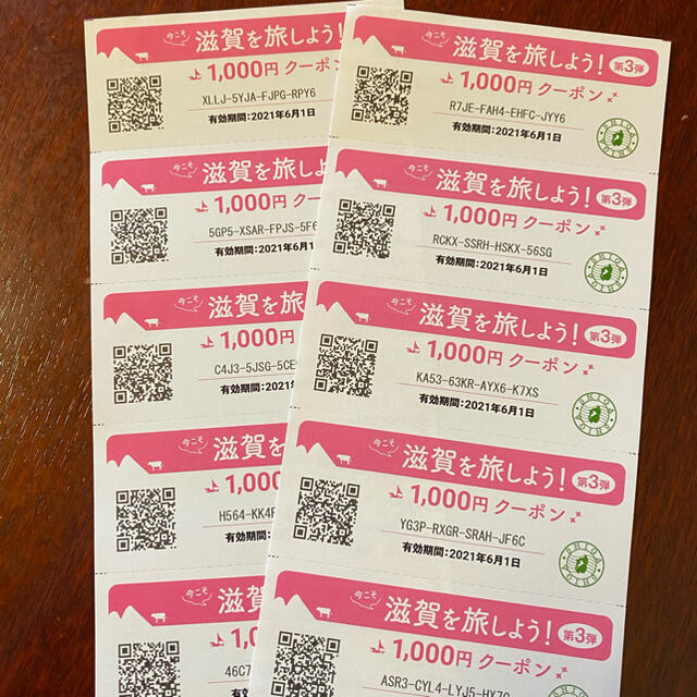 今こそ滋賀を旅しよう第3弾 周遊クーポン10000分ショッピング