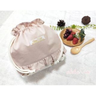 お弁当袋　巾着袋　給食袋　コップ袋　女の子　ハンドメイド　花柄　うさぎ　ラビット(外出用品)