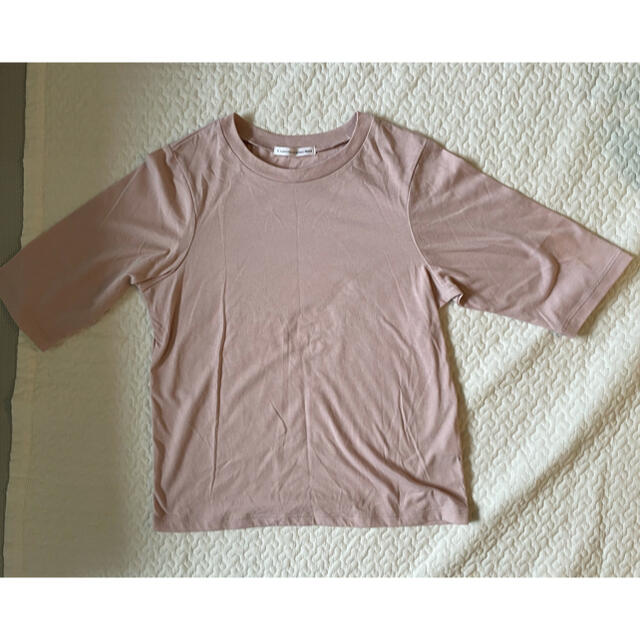 E hyphen world gallery(イーハイフンワールドギャラリー)のくすみピンク　Tシャツ レディースのトップス(Tシャツ(半袖/袖なし))の商品写真
