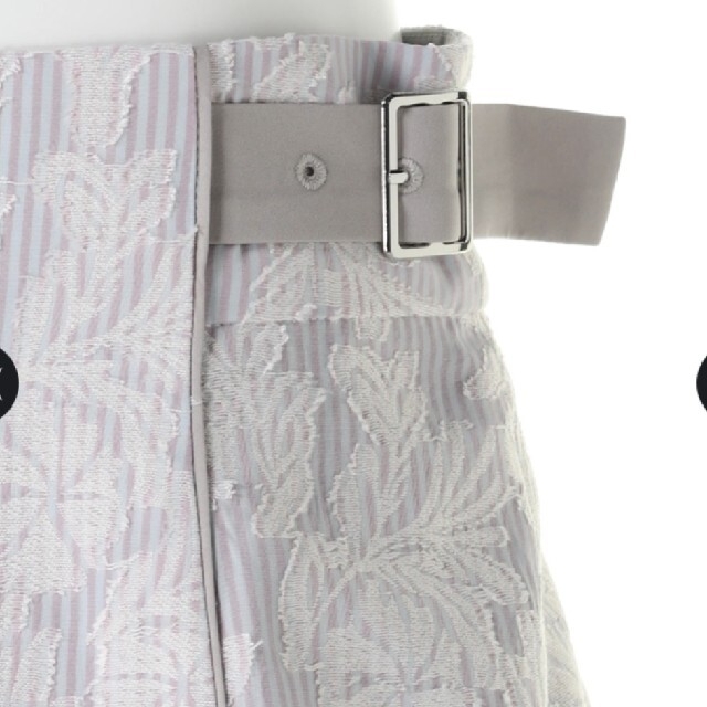 JUSGLITTY(ジャスグリッティー)の新品 JUSGLITTY ジャガードタイトスカート 薄紫 レディースのスカート(ひざ丈スカート)の商品写真