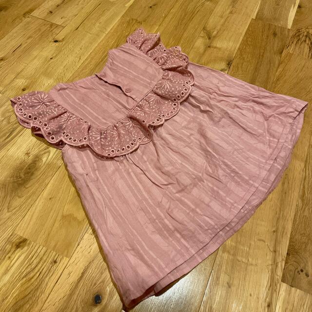 petit main(プティマイン)のプティマイン  レース　チュニック　120 キッズ/ベビー/マタニティのキッズ服女の子用(90cm~)(Tシャツ/カットソー)の商品写真