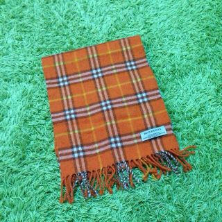 未使用タグ付き　BURBERRY　マフラー　オレンジチェック BURBERRY（オレンジ/橙色系）のフリマアイテム一覧