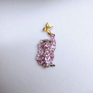 クーポン期間限定お値下げ笠原真寿美さんアニマルジュエリー ネコK 18