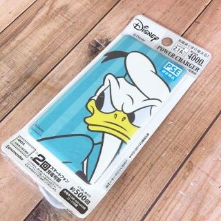 ディズニー(Disney)のドナルド USB 出力 リチウム イオンポリマー 充電器 モバイルバッテリー(バッテリー/充電器)