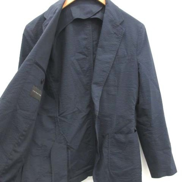 ESTNATION(エストネーション)のエストネーション セットアップ テーラードジャケット テーパードパンツ S 紺 メンズのスーツ(スーツジャケット)の商品写真