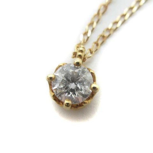 465cmトップの大きさアガット agete ネックレス ペンダント K18 金18 0.15ct