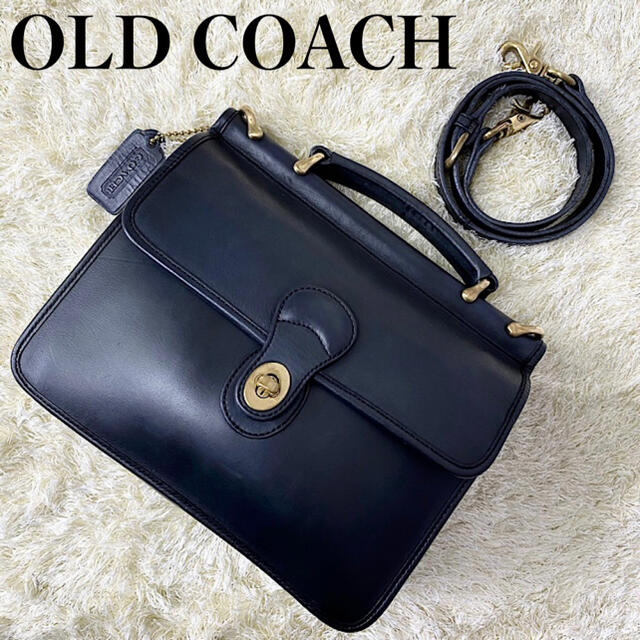 【美品】OLD COACH 2way ショルダーバッグ ウィリス ブラック 革