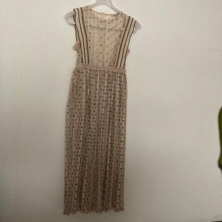 ザラ(ZARA)のセミシースルードットワンピース(ロングワンピース/マキシワンピース)