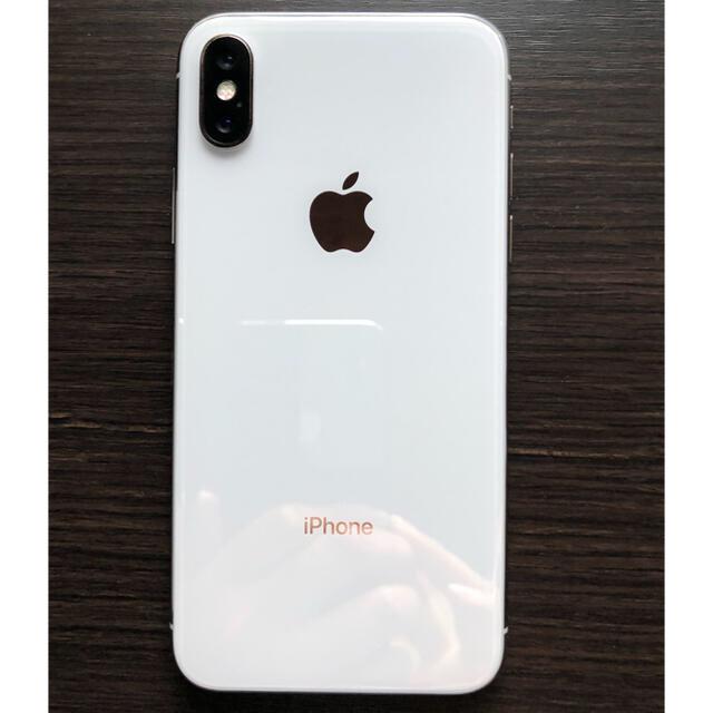 iPhone X 256gb Silver バッテリー100% simフリー - スマートフォン本体