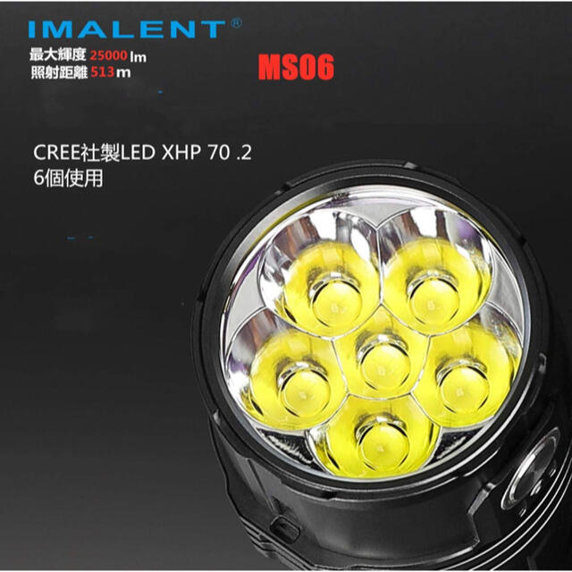 IMALENT MS06 25,000ルーメン 小型最強ハンディライト お得な情報満載