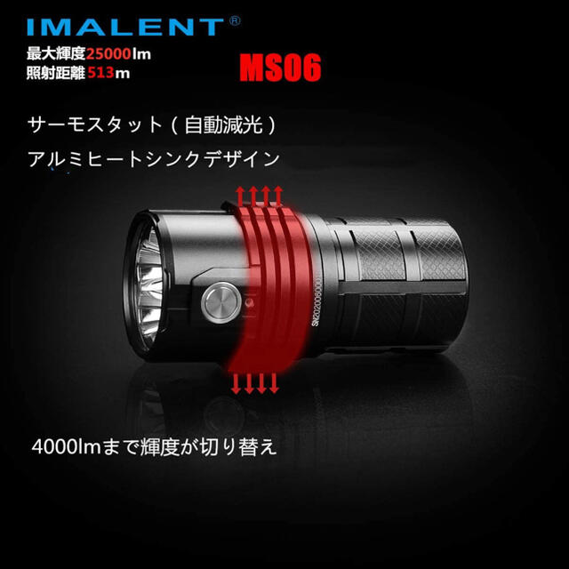 SUREFIRE(シュアファイア)のIMALENT MS06 25,000ルーメン 小型最強ハンディライト スポーツ/アウトドアのアウトドア(ライト/ランタン)の商品写真