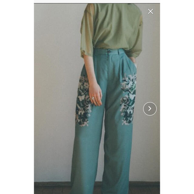 国内配送 FLOWER CLANE PANTS パネルフラワーパンツ サイズ2