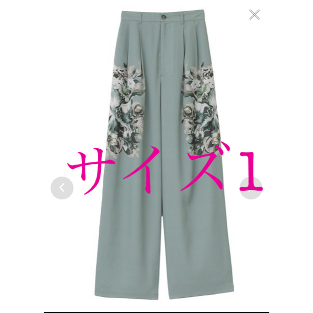 ストゥディオスPANEL FLOWER PANTS CLANE