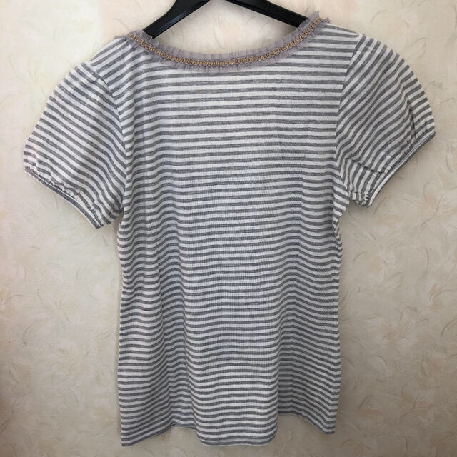 ViS(ヴィス)のViS ビス　ボーダーTシャツ　グレー レディースのトップス(Tシャツ(半袖/袖なし))の商品写真