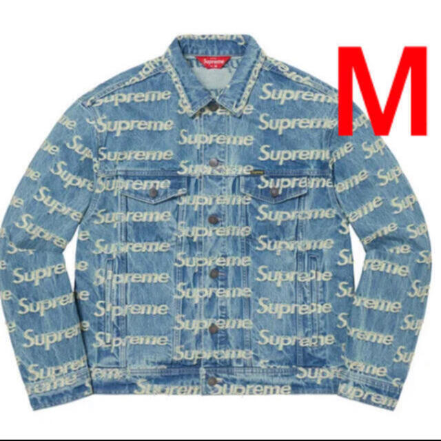 supreme frayed logos denim truckerjacket