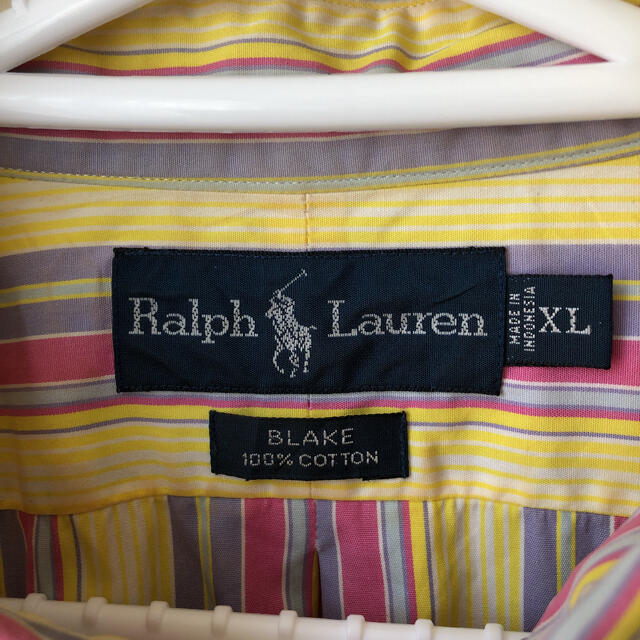 Ralph Lauren(ラルフローレン)のラルフローレン シャツ　カラーポニー刺繍　ストライプ　ピンク　XL メンズのトップス(シャツ)の商品写真