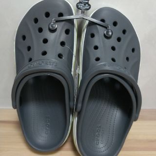 クロックス(crocs)のクロックス バヤバンド 25cm 灰×緑(サンダル)