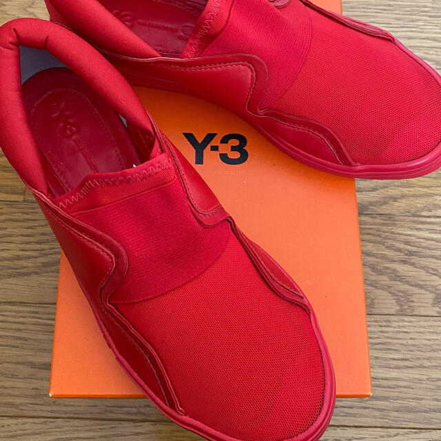 靴/シューズY-3 SUNJA SLIP ON RED