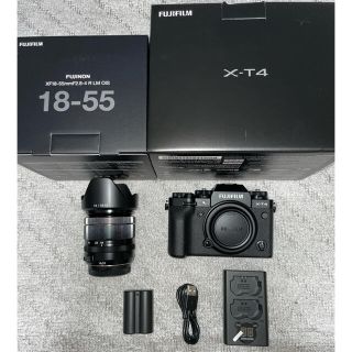 フジフイルム(富士フイルム)の新品同様 FUJIFILM X-T4+XF18-55mmレンズ(ミラーレス一眼)