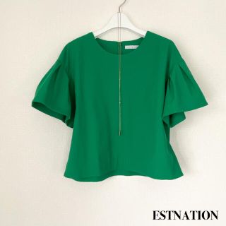 エストネーション(ESTNATION)のESTNATION  エストネーション　タックスリーブブラウス(カットソー(半袖/袖なし))