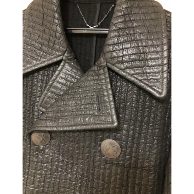 roar(ロアー)のroarロアー コーティングピーコート春物秋物　大ボタン柔らか メンズのジャケット/アウター(ピーコート)の商品写真