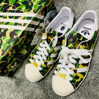 アベイシングエイプ(A BATHING APE)の新品☆ BAPE × ADIDAS SUPERSTAR エイプ スーパースター(スニーカー)