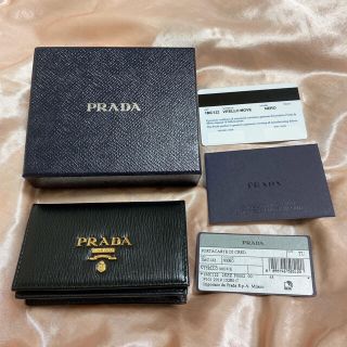 プラダ(PRADA)の新品 未使用 PRADA プラダ カードケース 財布 ウォレット 黒 プラダ(名刺入れ/定期入れ)