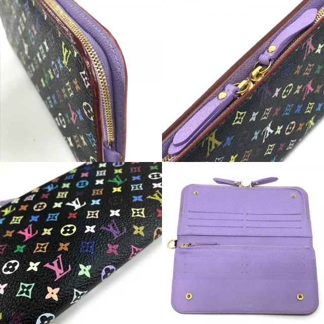 LOUIS VUITTON(ルイヴィトン)のルイヴィトン LOUIS VUITTON ポルトフォイユ アンソリット M60271 モノグラムマルチカラー ロングウォレット 長財布 モノグラムマルチカラーキャンバス ノワール ブラック×マルチカラー レディースのファッション小物(財布)の商品写真