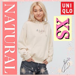 ユニクロ(UNIQLO)の新品 タグ付 ピーナッツ 長場雄 スウェットプルパーカ NATURAL XS (パーカー)