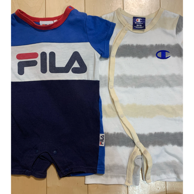 FILA(フィラ)のFILA Champion ロンパース　2枚セット　70センチ キッズ/ベビー/マタニティのベビー服(~85cm)(ロンパース)の商品写真