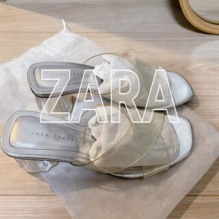 ザラ(ZARA)の●美品●ZARA 大人気クリアヒールサンダル(サンダル)