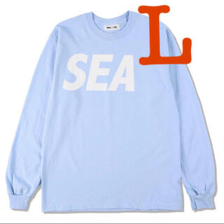 シー(SEA)のSEA L/S T-SHIRT Sax White Wind And Sea L(Tシャツ/カットソー(七分/長袖))