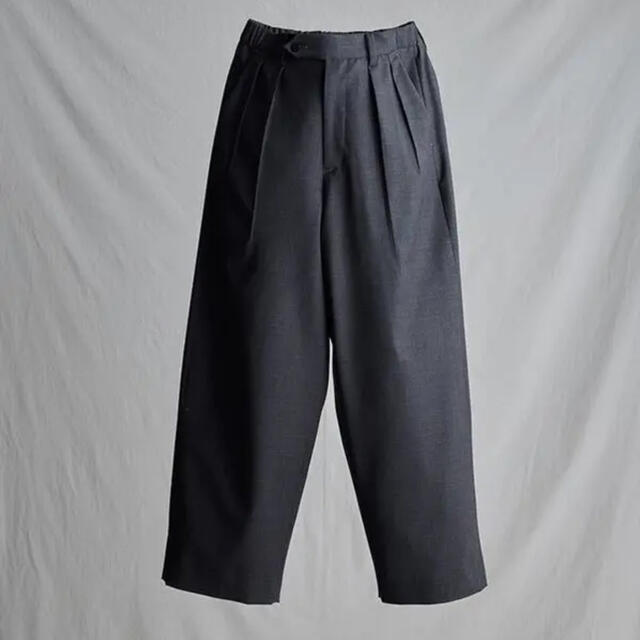 LIDNM MERINO WOOL BAGGY チャコール グレー Mサイズ