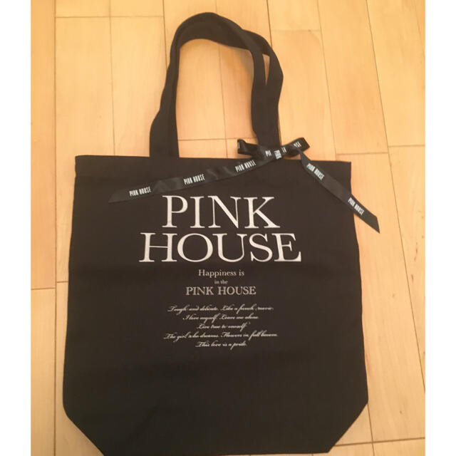 PINK HOUSE(ピンクハウス)のピンクハウス🎀新品未使用黒ロゴトートバッグ レディースのバッグ(トートバッグ)の商品写真