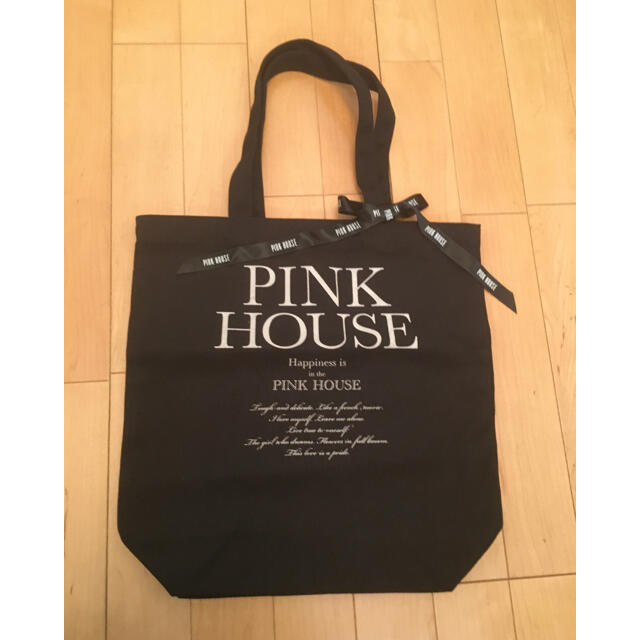 PINK HOUSE(ピンクハウス)のピンクハウス🎀新品未使用黒ロゴトートバッグ レディースのバッグ(トートバッグ)の商品写真
