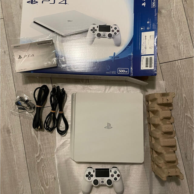 PS4 500GB ホワイト (スタンド付き) 美品