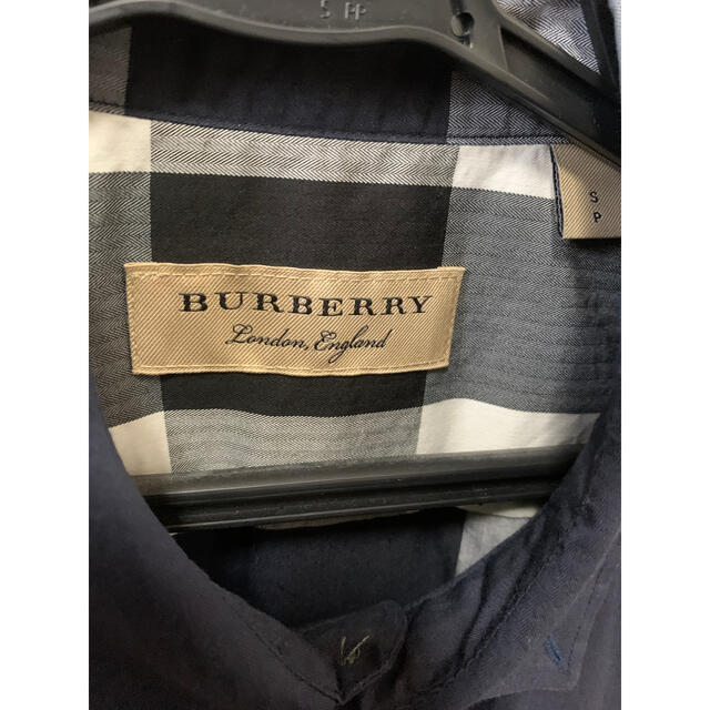 BURBERRY(バーバリー)の【BURBERRY】バーバリーロンドン メンズ半袖チェックシャツ　ネイビー メンズのトップス(シャツ)の商品写真