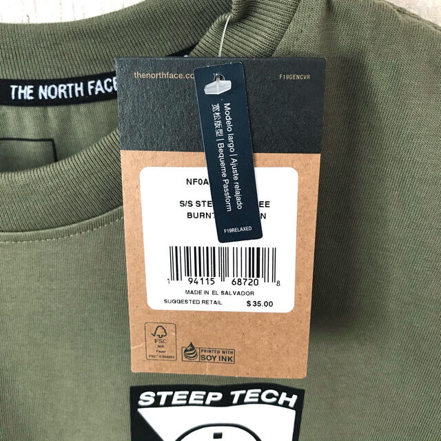 THE NORTH FACE(ザノースフェイス)ののりさん専用 ノースフェイス STEEP TECK Tシャツ オリーブ XL メンズのトップス(Tシャツ/カットソー(半袖/袖なし))の商品写真