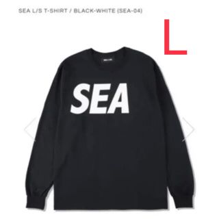 シー(SEA)のWIND AND SEA ロンT  ブラック x ホワイト  Lサイズ(Tシャツ/カットソー(七分/長袖))