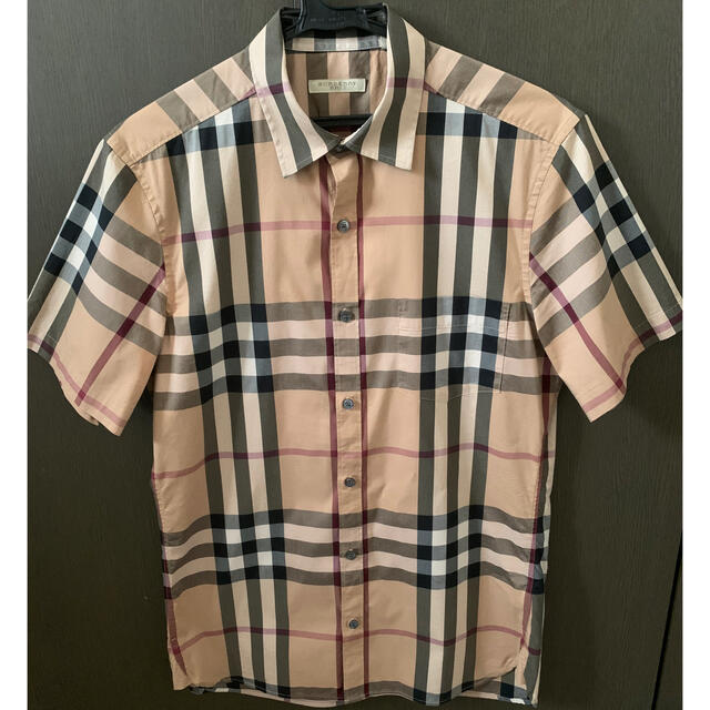 BURBERRY(バーバリー)の【BURBERRY】バーバリーブリット メンズ半袖チェックシャツ　ベージュ メンズのトップス(シャツ)の商品写真