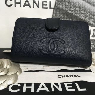 シャネル(CHANEL)のYU様専用♡美品 ★ シャネル キャビアスキン 折り財布 ラウンドジップ 正規品(財布)