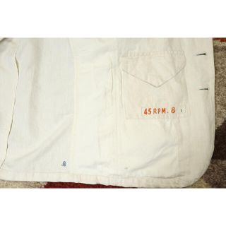 45rpm オフホワイト ダブルブレスト ワーク カバーオール 45R