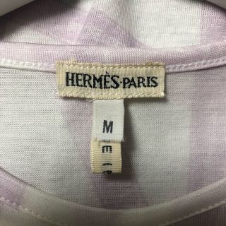 エルメス(Hermes)のHERMES エルメス　ボルデュック柄　リボン　Tシャツ　試着のみ　正規品(Tシャツ(半袖/袖なし))