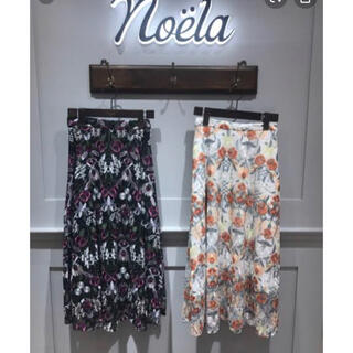 ノエラ(Noela)のnoela 幾何学フラワー柄刺繍スカート(ひざ丈スカート)