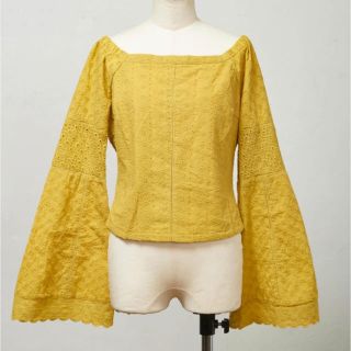 ロザリームーン(Rosary moon)のlace panel off shoulder  blouse ロザリームーン(シャツ/ブラウス(長袖/七分))