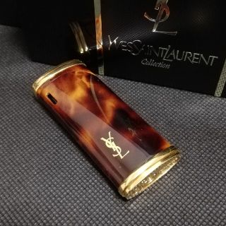 サンローラン(Saint Laurent)の未使用 イヴサンローラン ライター べっ甲 ゴールド(タバコグッズ)