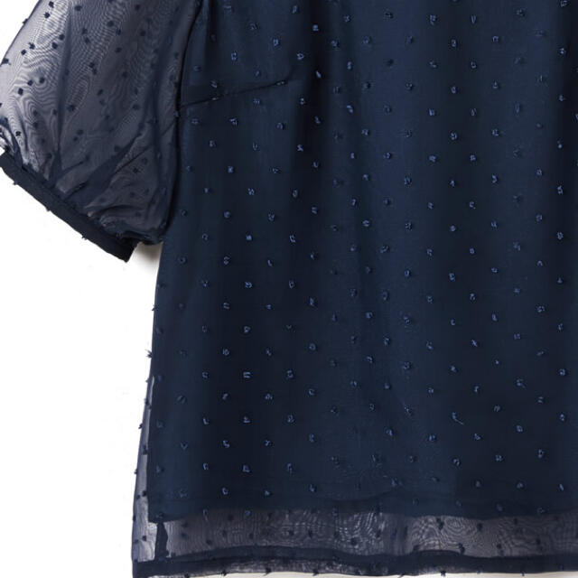 GRL(グレイル)のGRL  ドットシフォンパフスリーブトップス レディースのトップス(シャツ/ブラウス(半袖/袖なし))の商品写真