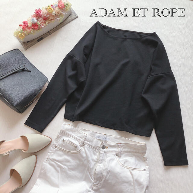 Adam et Rope'(アダムエロぺ)のアダムエロペ  ボートネックカットソー レディースのトップス(カットソー(長袖/七分))の商品写真