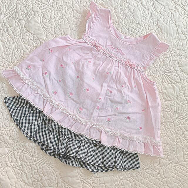 mezzo piano(メゾピアノ)の専用　　　　　メゾピアノ  80 半袖 ❤︎  キッズ/ベビー/マタニティのベビー服(~85cm)(Ｔシャツ)の商品写真