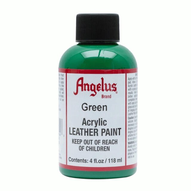 【Green グリーン 緑4oz】Angelus paintアンジェラスペイント エンタメ/ホビーのアート用品(絵の具/ポスターカラー)の商品写真